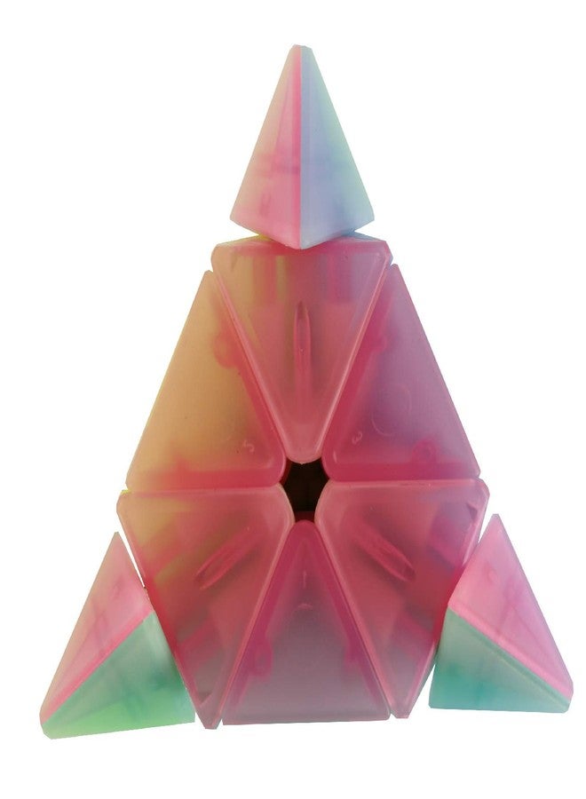 SHUYUE Jelly Windmill Speed Cube Pyramid Speed Cube Triangle Speed Cube 3x3x3 Stickerless Vivid Color Magic Cube Sturdy and Smooth Cube Puzzle Toys (Pyramid Speed Cube) - Image 5